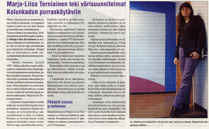 Asukasviesti kertoo värisuunnitelmasta