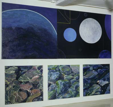 The Ocean of Silence, 5-part oil painting, 1998