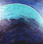 J��meri, 140 x 140 cm, �ljy kankaalle, diptyykin Hiljaisuuden meri vasen puoli