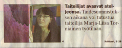Kuva Aamulehdess� 2005 Taidesuunnistuksen aikaan